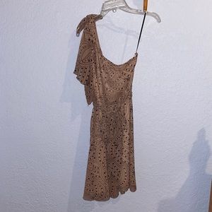 Polka Dot one shoulder dress!